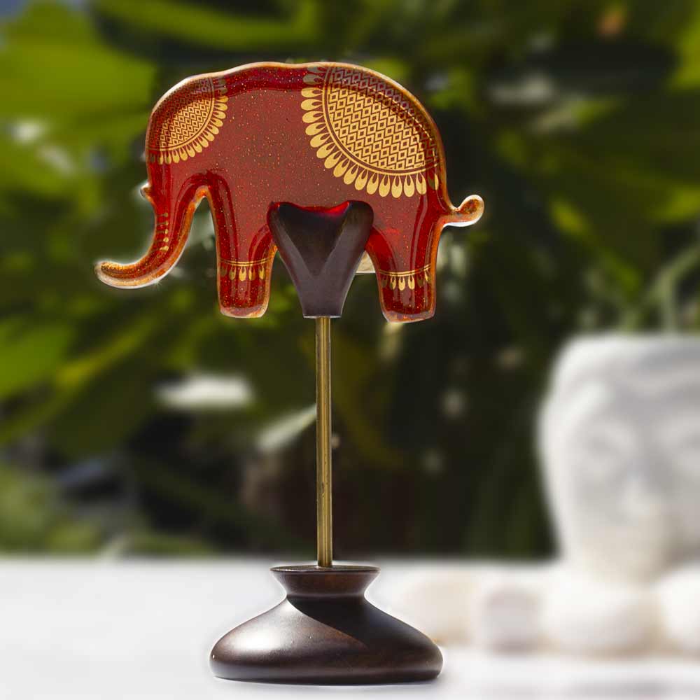 Gajraj T-Light Lamps with 24 Carat Gold Transfer (Red)