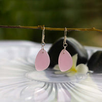Petal Sea Glass Earring (Pale Pink)