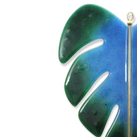 Monstera Leaf Hanging (Green Blue)