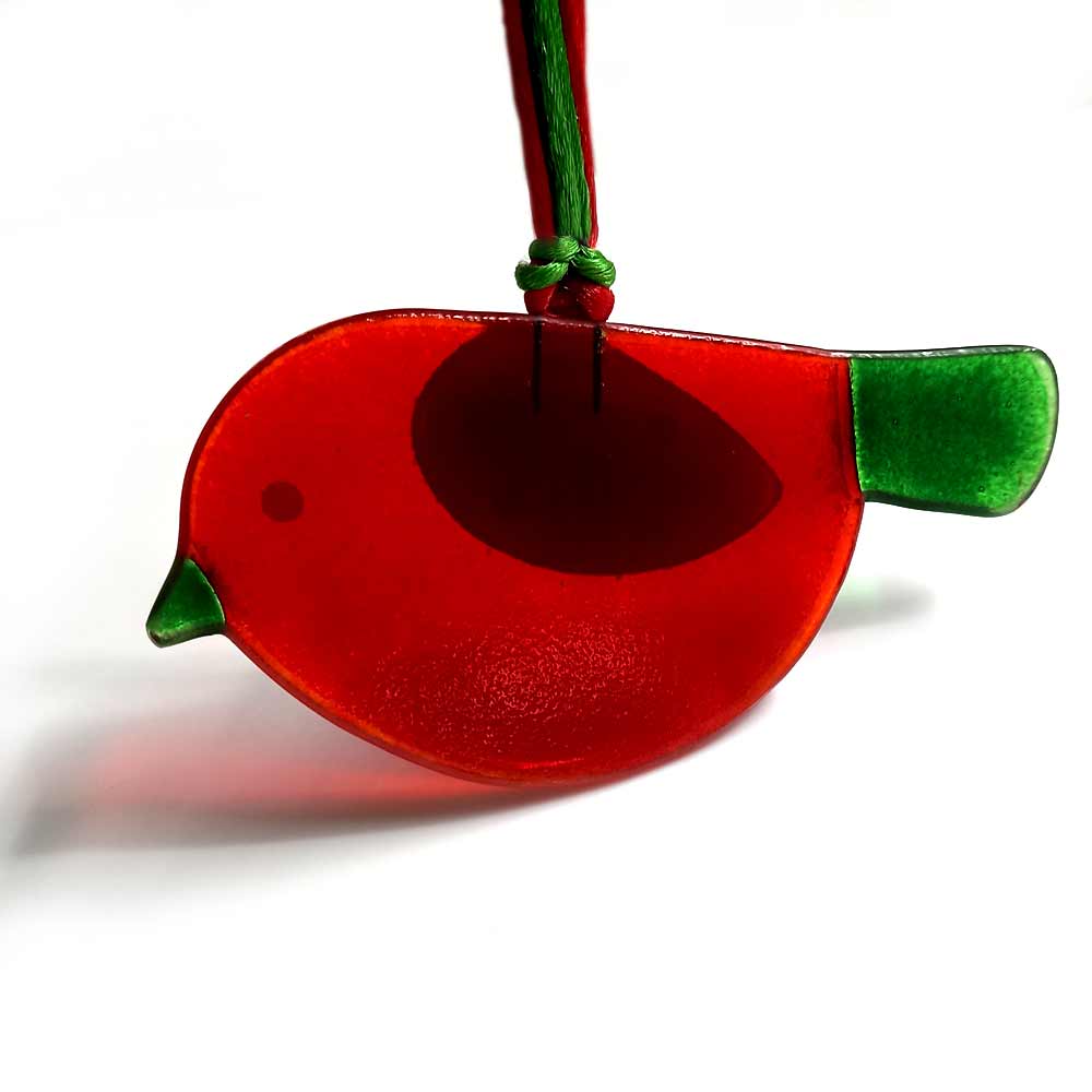 Hanging Birdie  - Red & Green