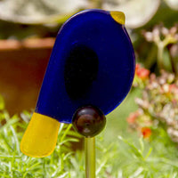Birdie Garden Stakes  - Ink Blue & Yellow