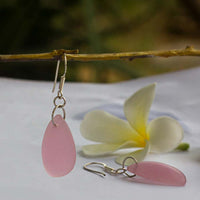 Petal Sea Glass Earring (Pale Pink)