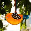 Hanging Birdie  - Orange Aqua Blue