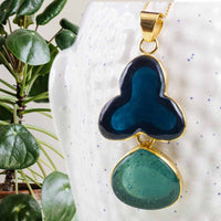 Floral Teal Pendant