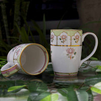 'Pichwai Kamal' Mugs - Set of Two (300ml)