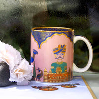 Mharo Rajasthan Mugs - 350ml With Lid & Coaster