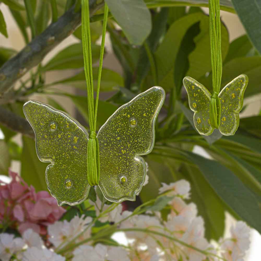 Sweet Hanging Butterflies Studio Glass - Yellow