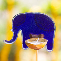 Gajraj T-Light Lamps with 24 Carat Gold Transfer (Blue)