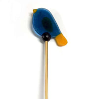 Birdie Garden Stakes  - Aqua & Yellow