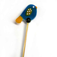 Birdie Garden Stakes  - Aqua & Yellow