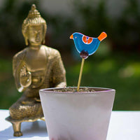 Bright & Quirky Pot Planter  - Blue & Orange