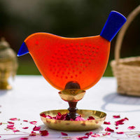 'Chidiya Chirag' - Bird T-Light Lamps Red & Blue