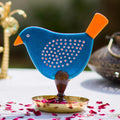 'Chidiya Chirag' - Bird T-Light Lamps Blue - Orange