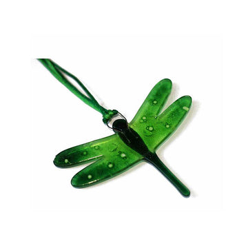 Gorgeous Hanging Dragonflies Studio Glass - Green