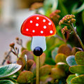 'Mast' Mushroom Garden Stake  - Red & White