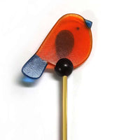 Birdie Garden Stakes  - Orange & Aqua