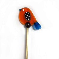 Birdie Garden Stakes  - Orange & Aqua