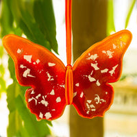 Sweet Hanging Butterflies Studio Glass - Orange