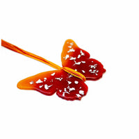 Sweet Hanging Butterflies Studio Glass - Orange