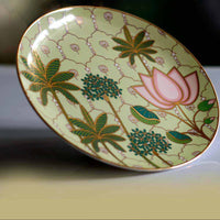 'Pichwai Kamal' Mithai Plate (10in dia x 3.5in height)