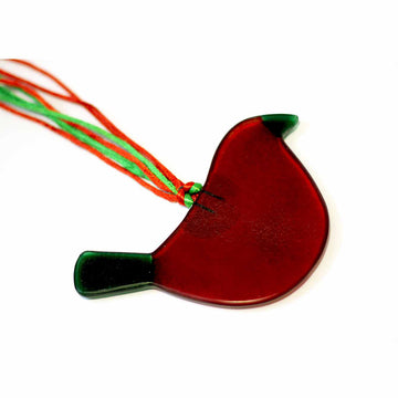 Little Quirky Studio Glass Hanging Birds - Red