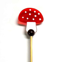 'Mast' Mushroom Garden Stake  - Red & White