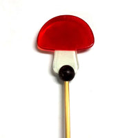 'Mast' Mushroom Garden Stake  - Red & White